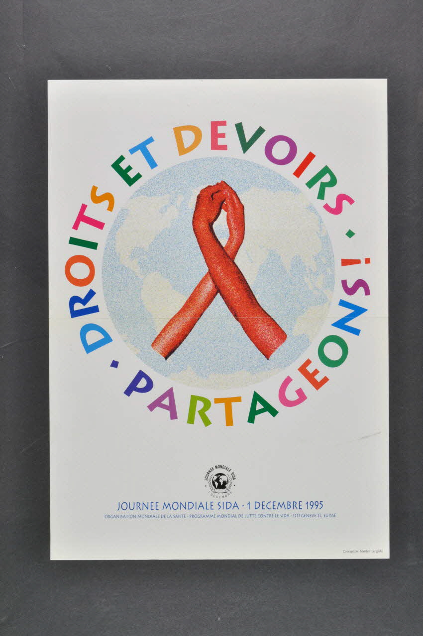 Organisation Mondiale De La Santé (Oms), Programme affiche "Droits et devoirs. Partageons" Lorraine, International 1995 2003.125.168 Photo Mucem
