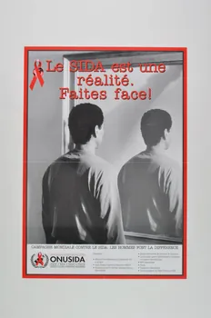 affiche "Le sida est une réalité. Faites face !" / Les hommes font la différence 2003.125.172 Photo Mucem