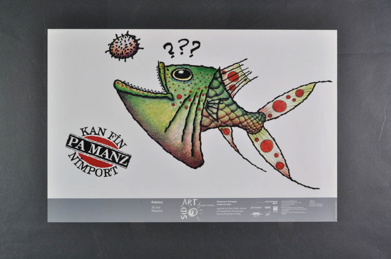 affiche "Kan Fin pa manz nimport" / Sid'Art océan Indien La Réunion, France 1997/11 2003.125.178 Photo Mucem