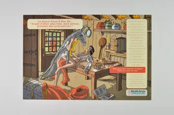 Sida Info Service - Ligne Azur affiche "La douce peau d'Ane dit : avant d'aller plus loin, mon prince, prenons des précautions" France 1998 2003.125.184  Photo Mucem
