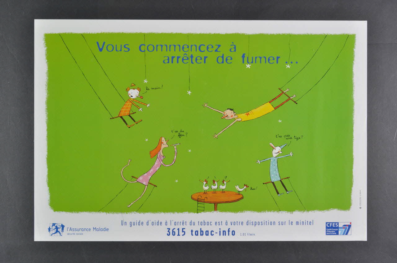 affiche "Vous commencez à arrêter de fumer..." 2003.125.191 Photo Mucem