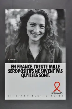 affiche "En France, trente mille séropositifs ne savent pas qu'ils le sont" 2003.125.195 Photo Mucem