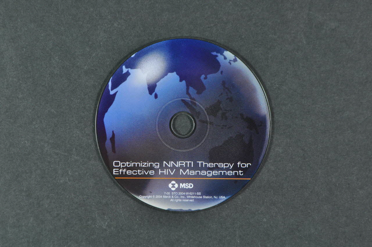 Laboratoire Msd CD-ROM "Optimizing NNRTI Therapy for effective HIV Management" (Optimiser les thérapies pour une gestion efficace du traitement du VIH) International 2004 2004.204.77 Photo Mucem