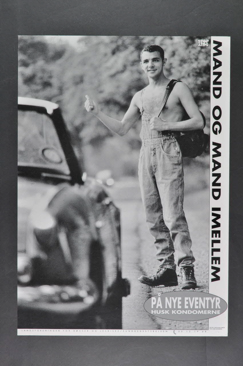 affiche "Mand og mand imellem" (garçon faisant du stop) 2003.125.201 Photo Mucem