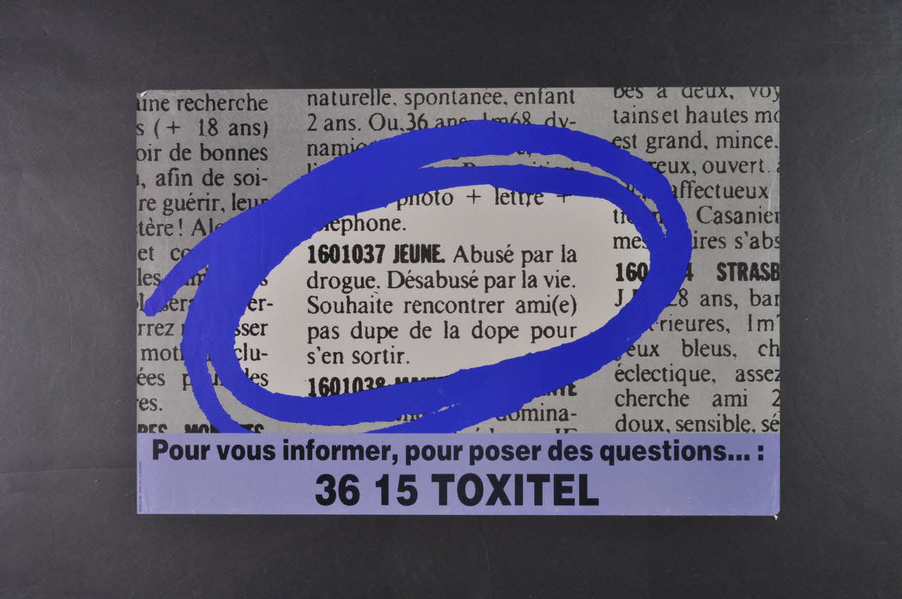 affiche "Jeune. Abusé par la drogue..." 2003.125.203 Photo Mucem