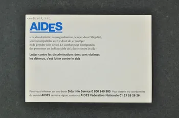 carte postale "Halte à la surpopulation en prison" 2003.125.222 Photo Mucem