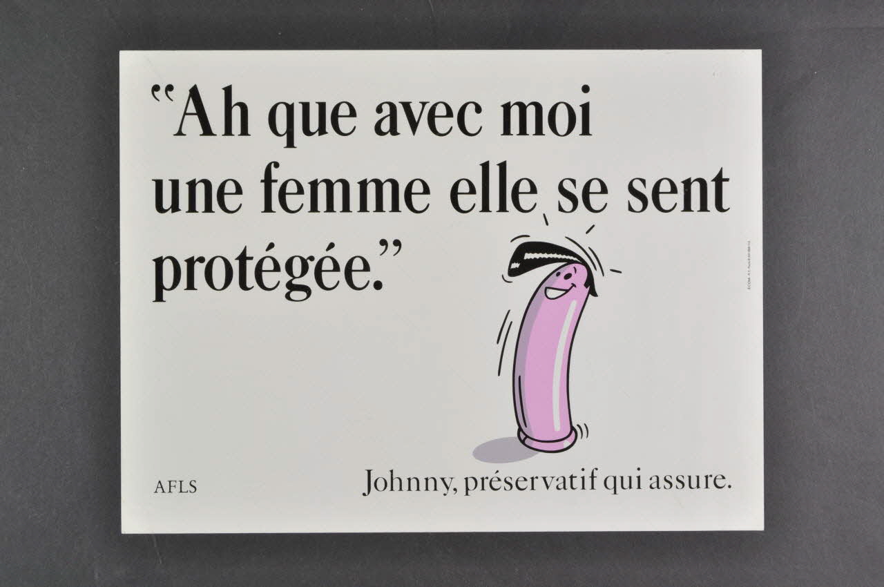 affiche "Johnny, préservatif qui assure.." 2003.125.23 Photo Mucem