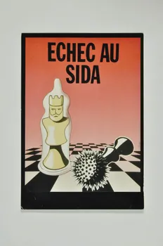 Service Inter Universitaire de Médecine Préventive carte postale " Echec au Sida" France 1990 2003.125.231  Photo Mucem