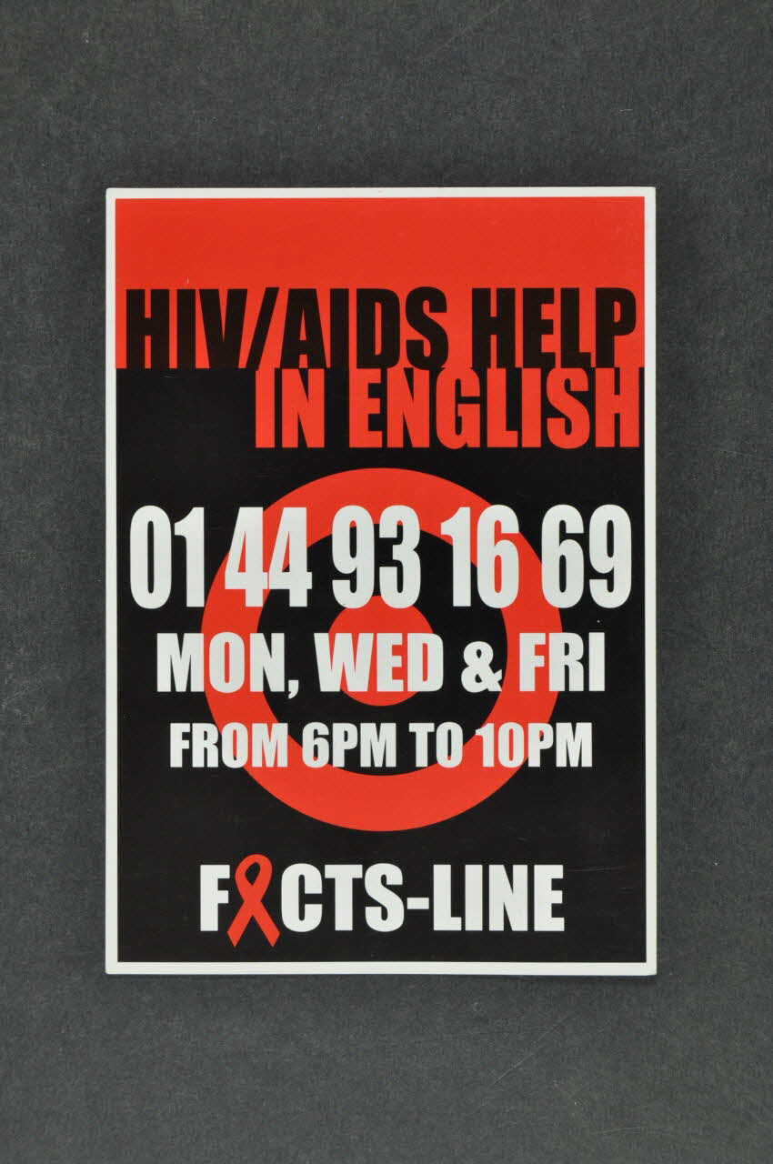 carte postale "HIV/AIDS Help in English" 2003.125.243 Photo Mucem