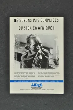 carte postale "Ne soyons pas complices du sida en Afrique !" 2003.125.245 Photo Mucem