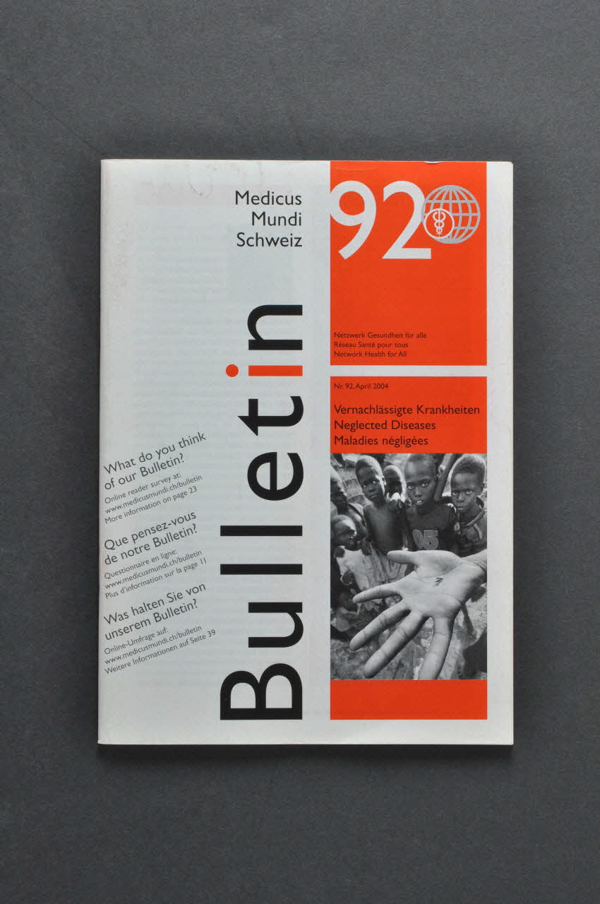Netzwerk Medicus Mundi Schweitz Bulletin Netzwerk Medicus Mundi Schweiz, n° 92 avril 2004 / Maladies négligées Lorraine, France 2004 2004.205.24 Photo Mucem