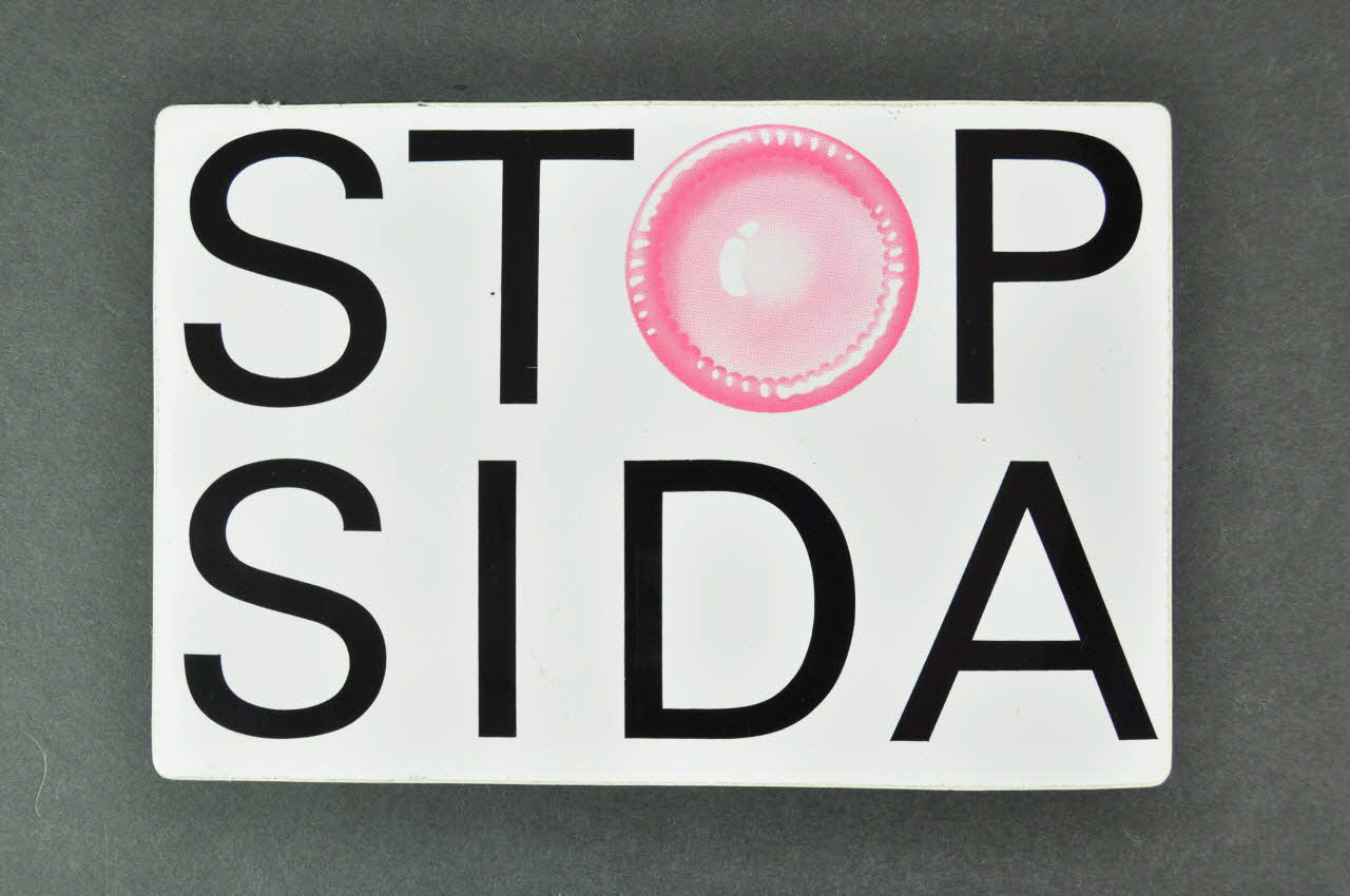autocollant "Stop Sida" 2003.125.270 Photo Mucem