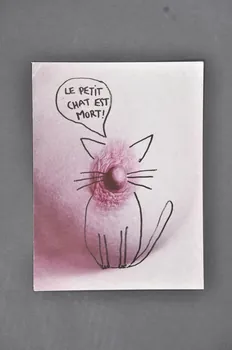 Les Graphistes Associés carte "Le petit chat est mort"  Pour l'amour faut mettre la capote France 1992 2003.125.275  Photo Mucem