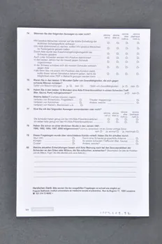 Institut Universitaire de Médecine Sociale et Préventive (IUMSP) Questionnaire "Gay survey 2004" Lorraine, France 2004 2004.205.52  Photo Mucem