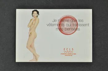 carte postale "Je n'aime que les vêtements qui trahissent mes pensées" 2003.125.313  Photo Mucem