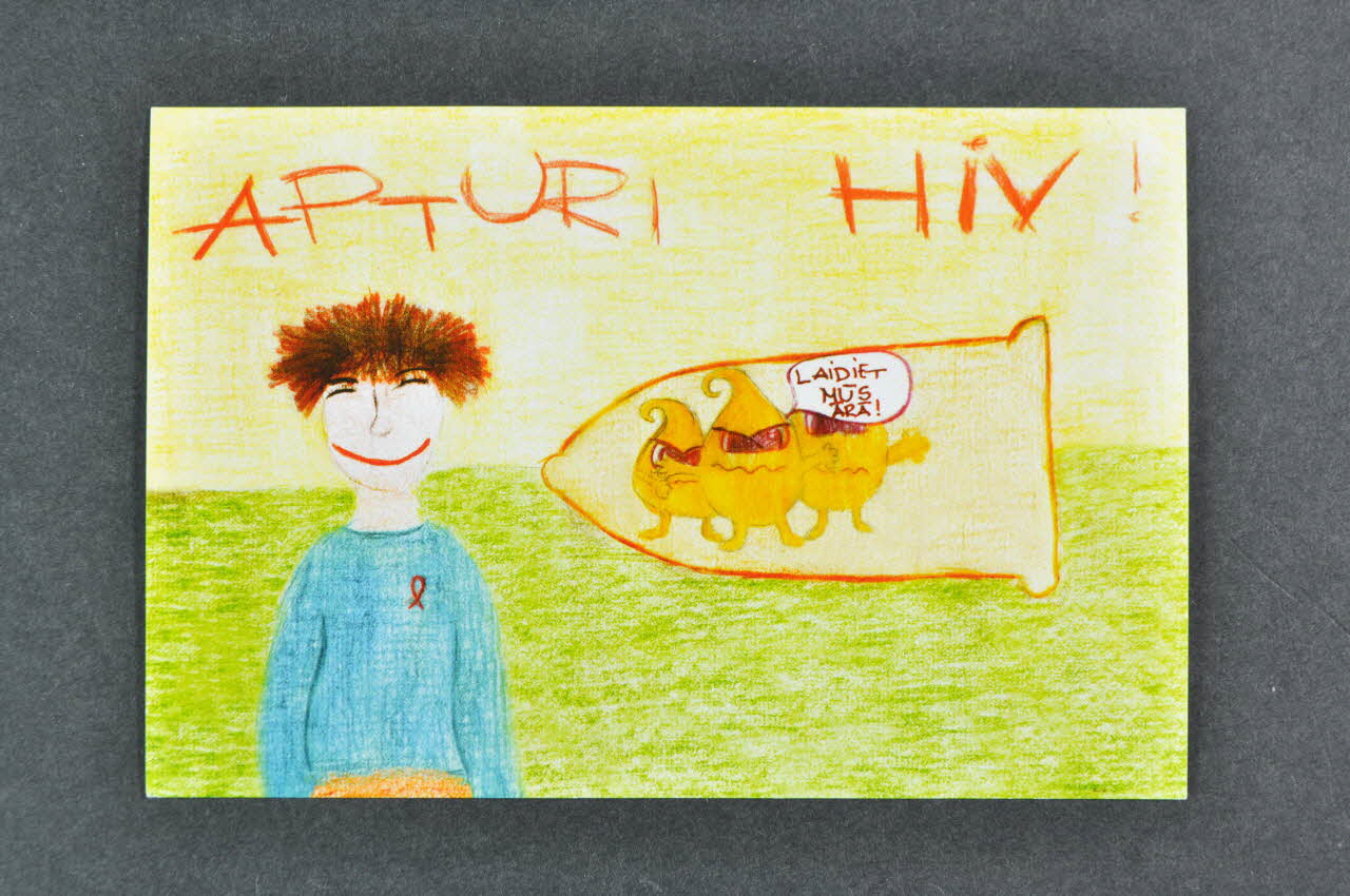 Dia + Logs carte postale Lettonie 2004 2005.180.12 Photo Mucem