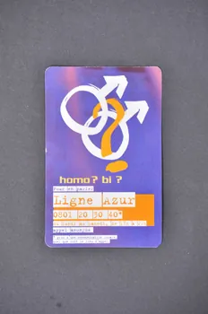 Carte d'information "Homo ? bi ? Ligne azur" 2003.125.34  Photo Mucem