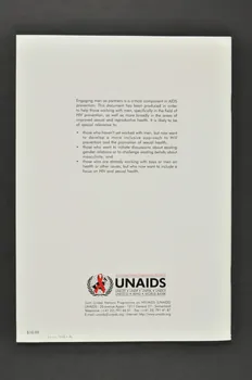 Onusida BROCHURE "Working with men for HIV prevention and care"  (Travailler avec des hommes pour la prévention du VIH et les soins) Lorraine, France 2001 2004.206.30  Photo Mucem