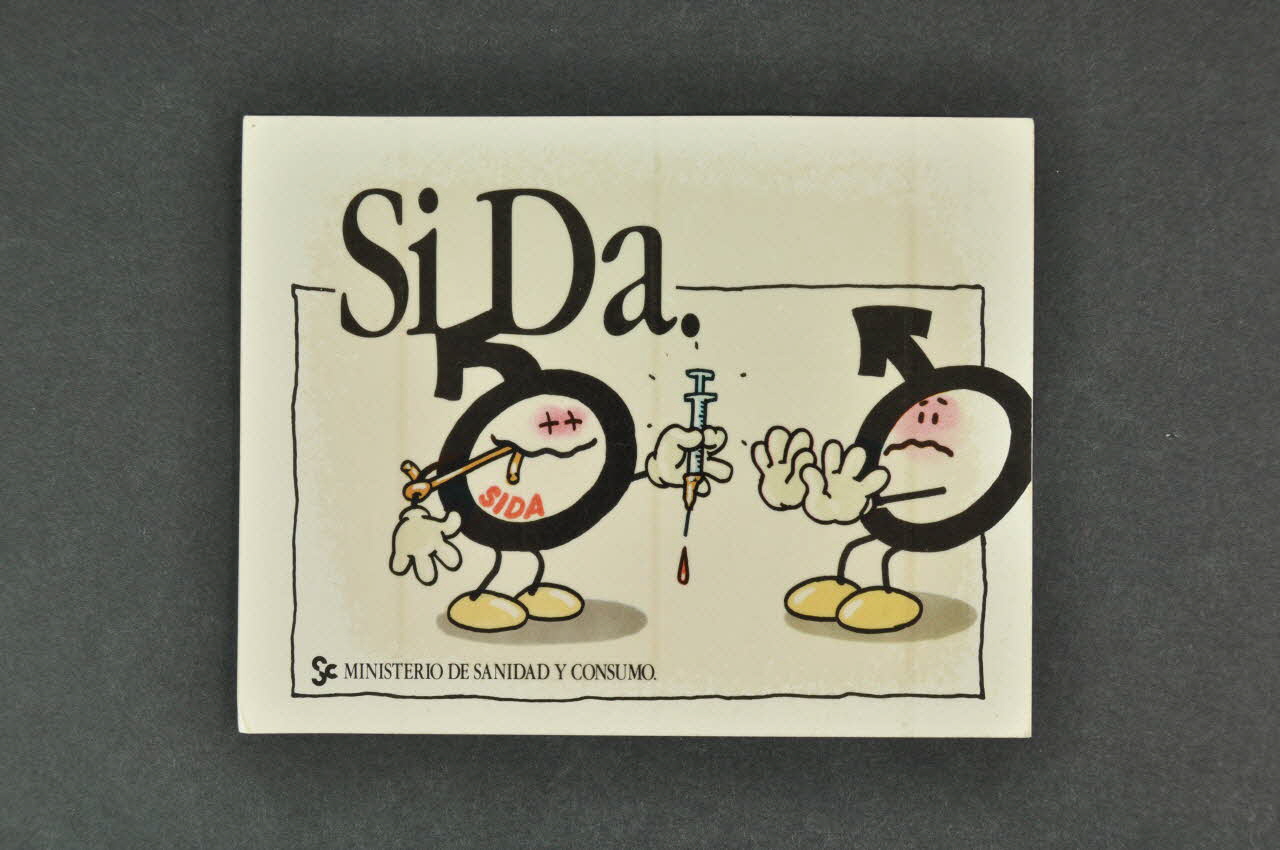autocollant "Si Da"  (Sida se donne) 2003.125.368 Photo Mucem