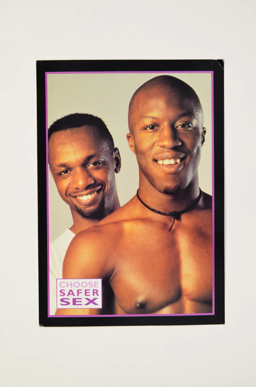Health Education Authority carte postale "Choose safer sex"  (Choisissez le safer sex) Grande Bretagne 1994/11 2005.182.3 Photo Mucem