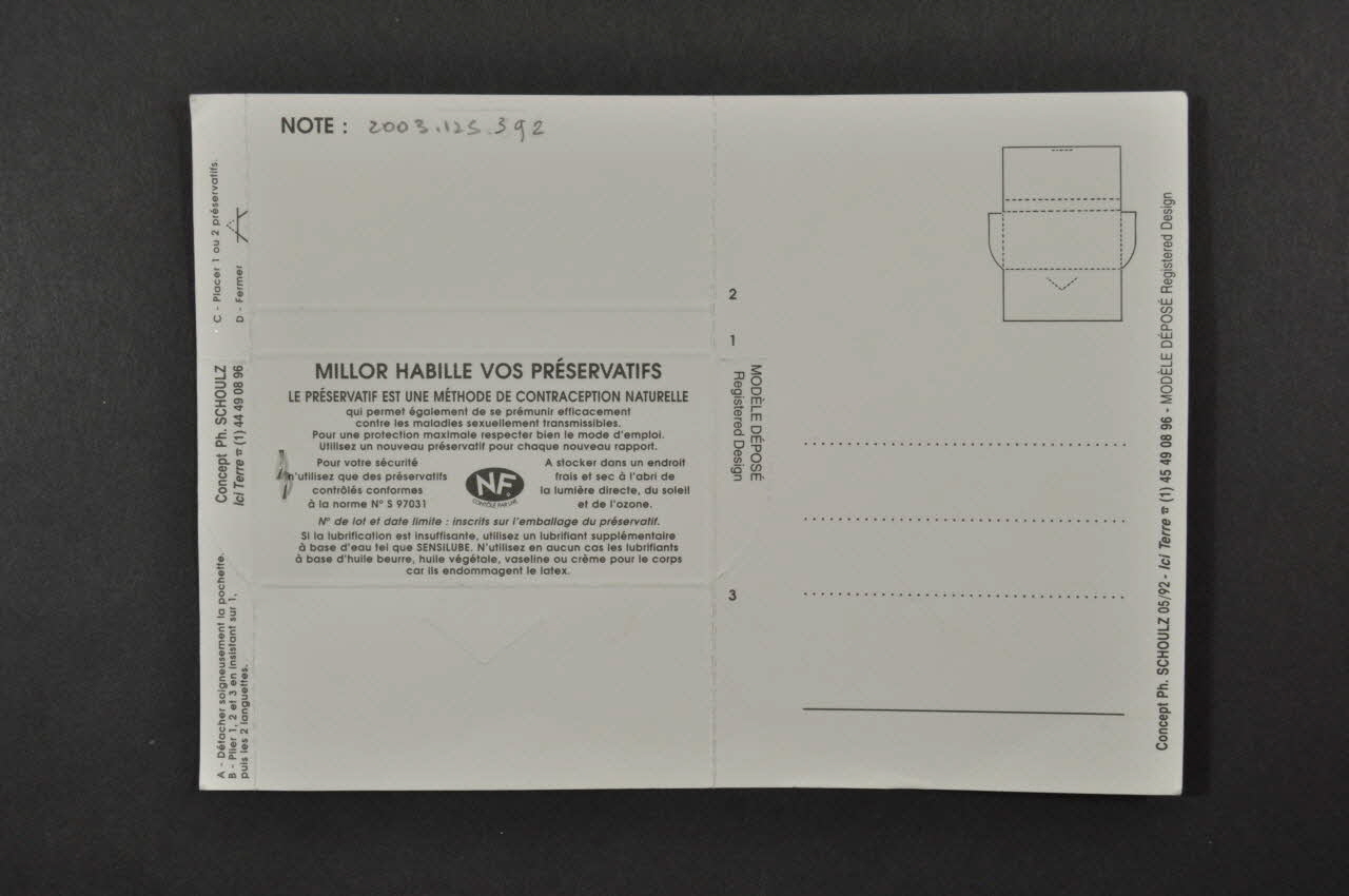 Boutique Condwear's carte postale "Que Millor soit avec vous' France 1992/5 2003.125.392 Photo Mucem