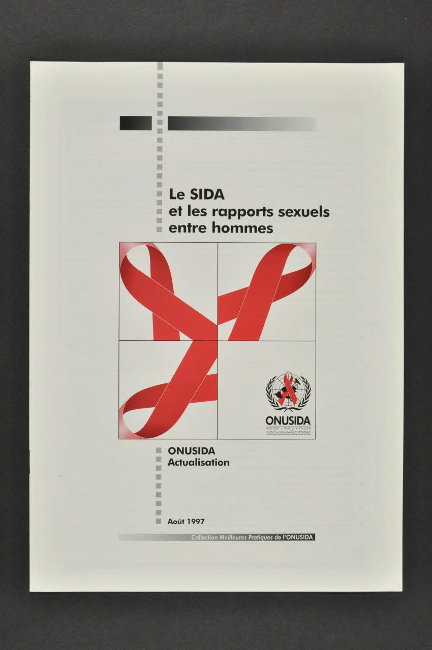 Onusida BROCHURE "Le sida et les rapports sexuels entre hommes" Lorraine, France 1997 2004.206.44 Photo Mucem
