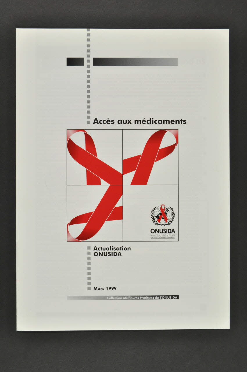 Onusida BROCHURE "Accès aux médicaments" Lorraine, France 1999 2004.206.45 Photo Mucem