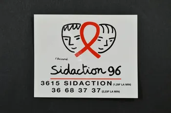 Sidaction - Ensemble Contre Le Sida autocollant "Sidaction 96" / F.Boisrond Île-de-France, France 1996 2003.125.397 Photo Mucem