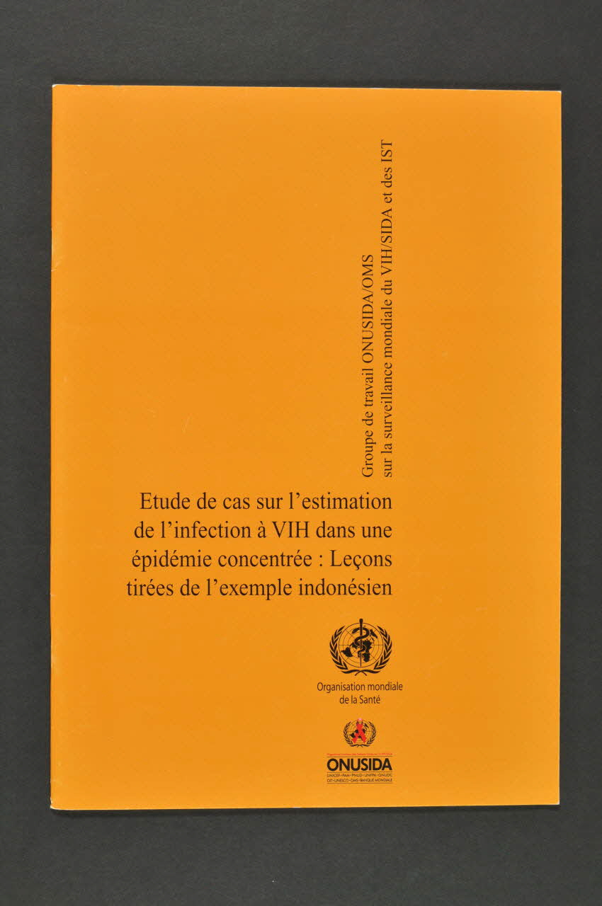 Onusida BROCHURE "Etude de cas sur l'estimation de l'infection à VIH dans une épidémie concentrée . Leçons tirées de l'exemple indonésien" Lorraine, France 2004 2004.206.46 Photo Mucem