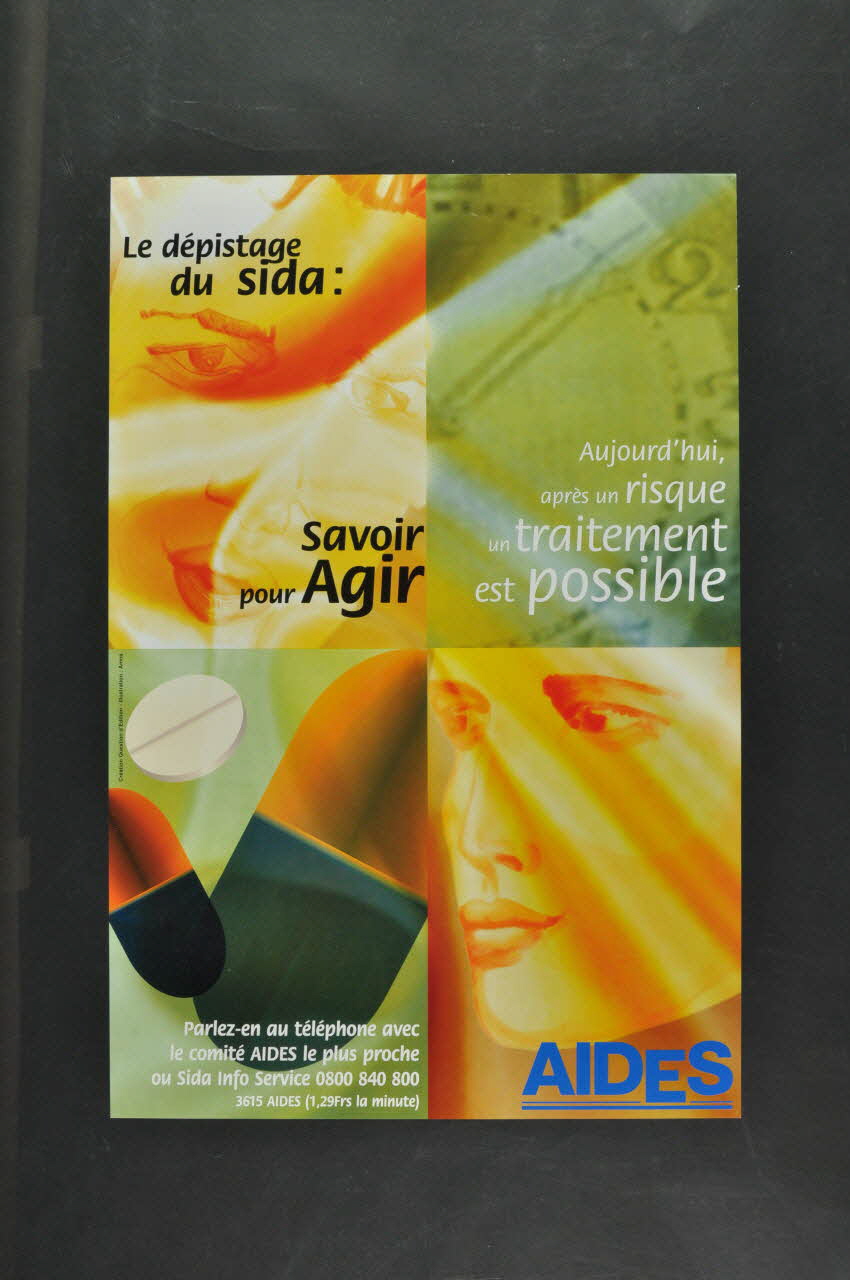 affiche "Le dépistage du sida : savoir pour agir..." 2003.125.40 Photo Mucem