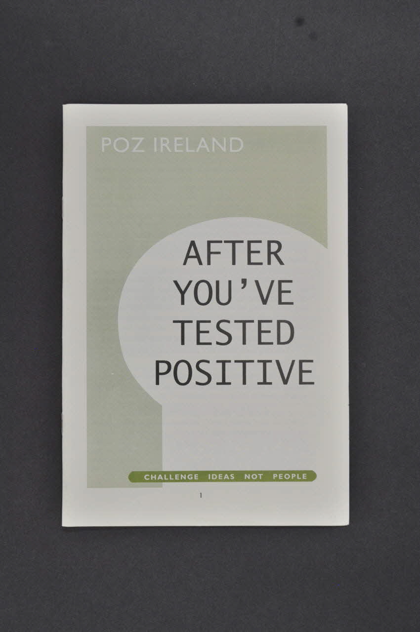 BROCHURE "After you've tested positive" (Après que l'on vous aie testé positif) 2005.182.50 Photo Mucem