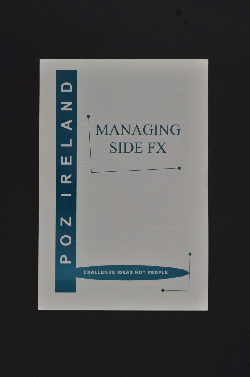 Dépliant "Managing side Fx" (Gestion des effets secondaires) 2005.182.52 Photo Mucem