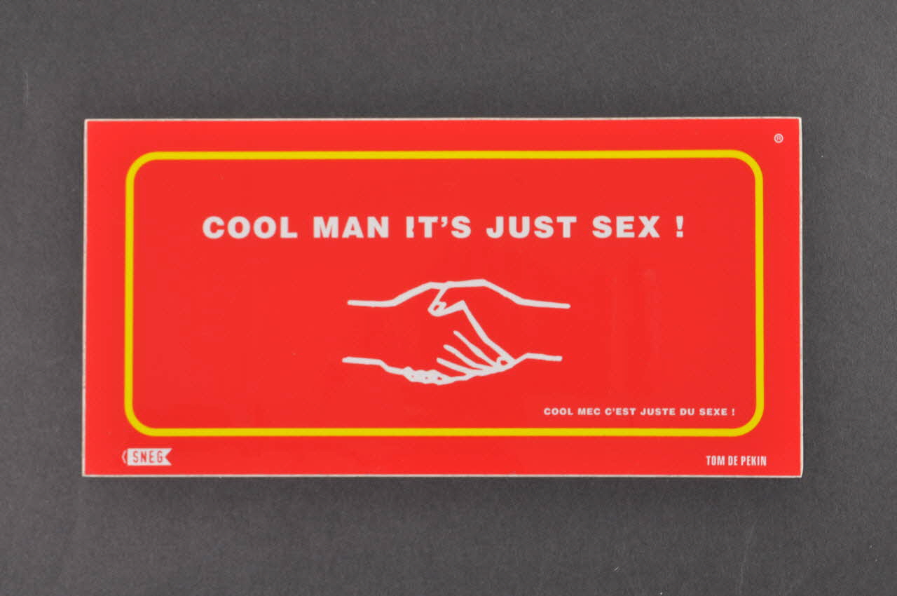 autocollant "Cool man it's just sex !" / Tom de Pékin" 2003.125.410 Photo Mucem