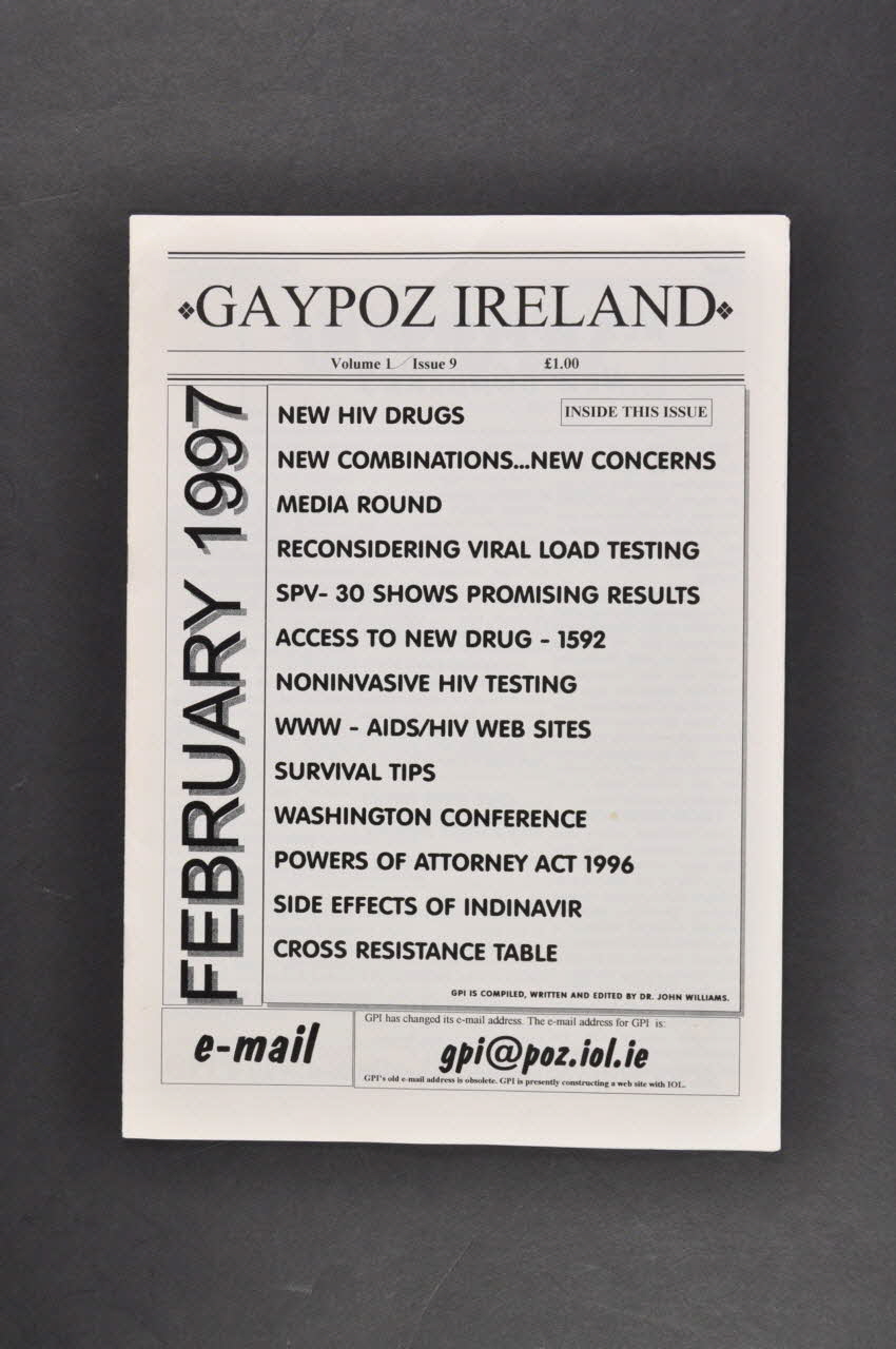revue "Gaypoz Ireland", volume 1 , n° 9 Irlande 1997/2 2005.182.56 Photo Mucem