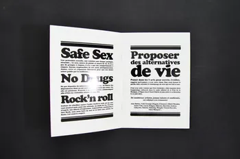 BROCHURE "Safe Sex, No Drugs & Rock'n Roll" France 2002 2003.125.437.1-2  Photo Mucem