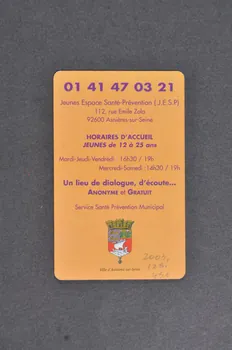 Carte d'information " Santé Bien Etre..." 2003.125.451  Photo Mucem