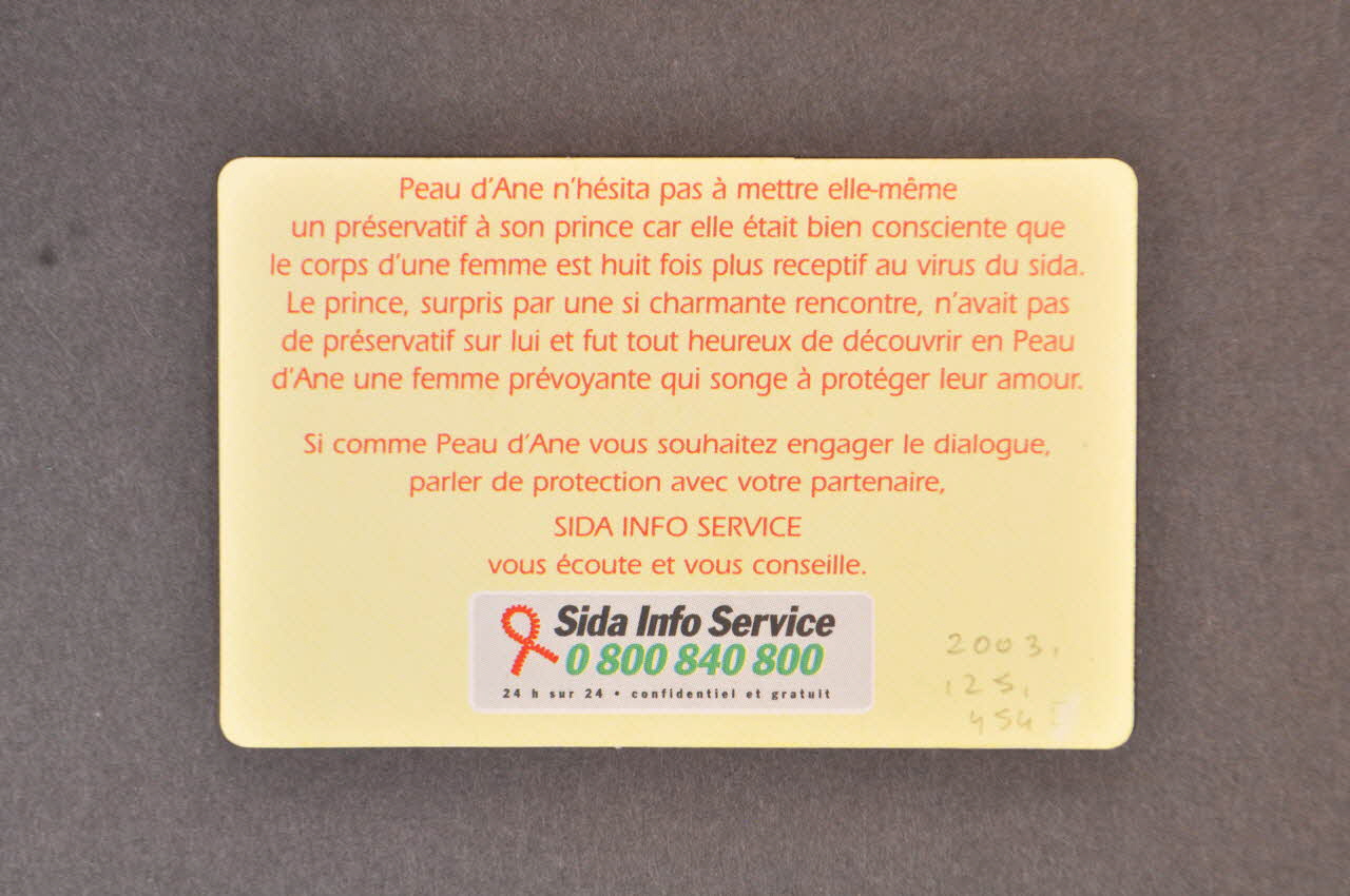 Carte d'information "La douce Peau d'Ane dit..." 2003.125.454 Photo Mucem