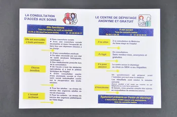 Aphp Dépliant "Hôpital Ambroise Paré. La consultation d'accès aux soins. Le centre de dépistage anonyme et gratuit." Île-de-France, France 2004 2004.207.106 Photo Mucem