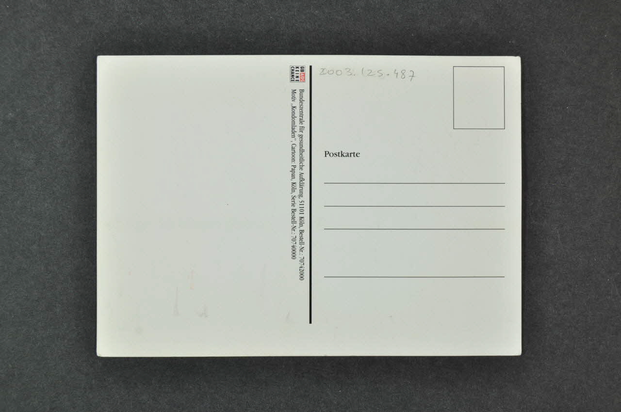 carte postale "Vorführ-Kondome" 2003.125.487 Photo Mucem
