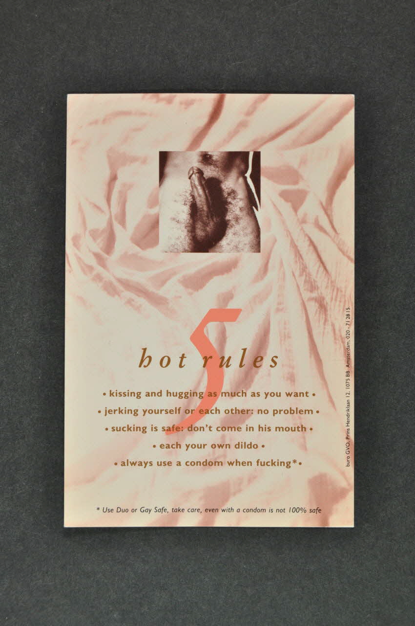 carte postale "5 hot rules" (5 régles chaudes) 2003.125.488 Photo Mucem