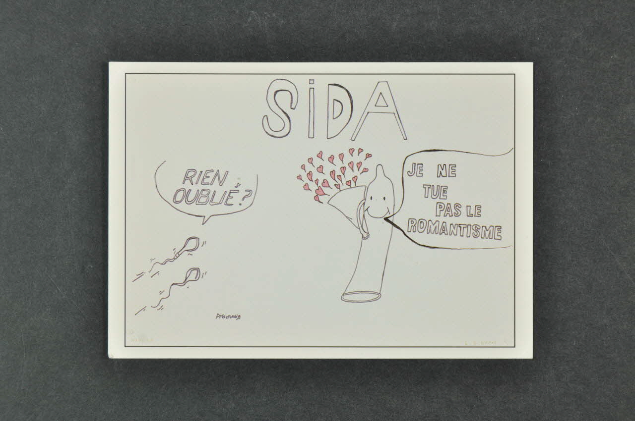 Concours D'affiches Des Collèges Et Lycaes De carte postale "SIDA Rien oublié?" France 1994 2003.125.496 Photo Mucem