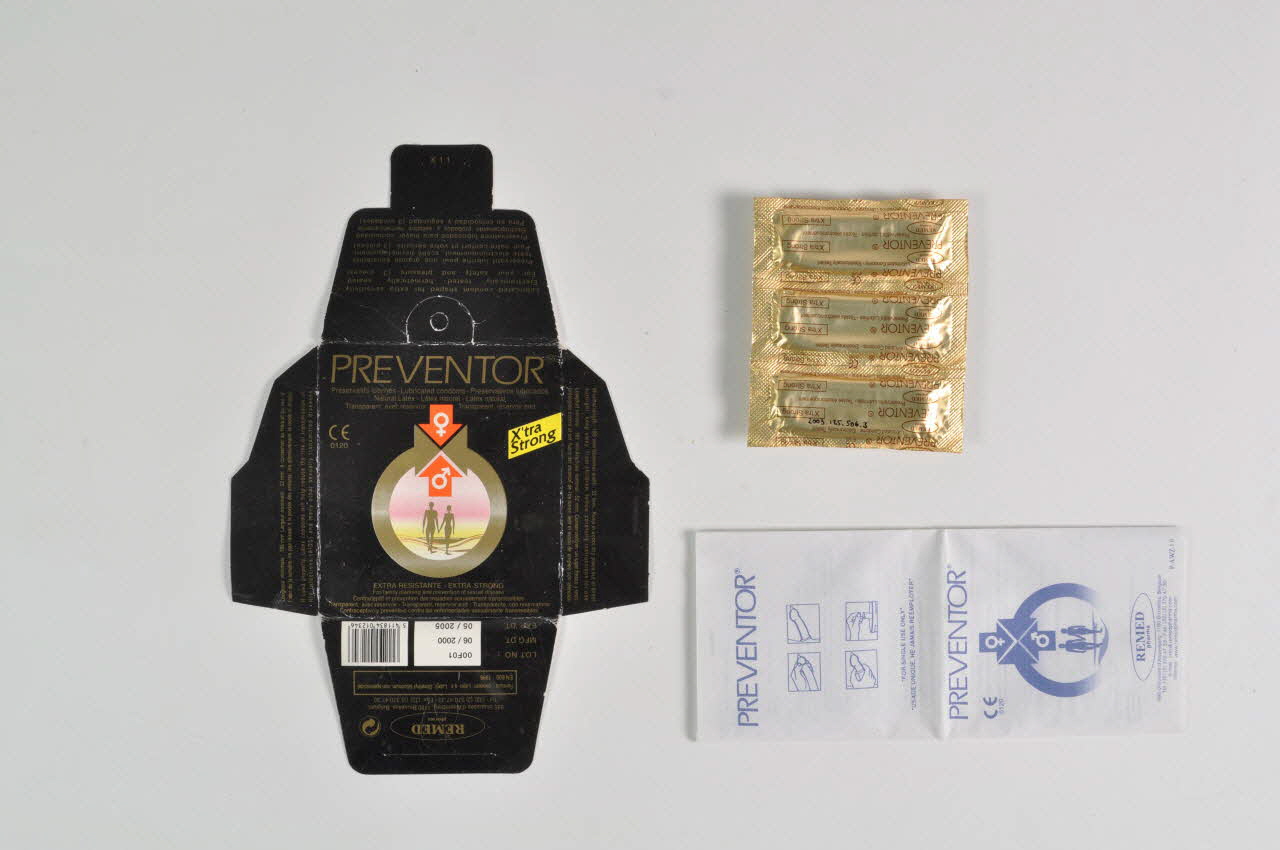 Préservatif "Preventor X'tra Strong" 2003.125.506.1-3 Photo Mucem