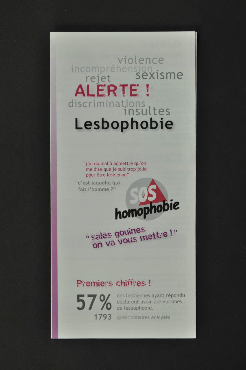 Sos Homophobie Dépliant SOS Homophobie France 2004 2004.207.131 Photo Mucem