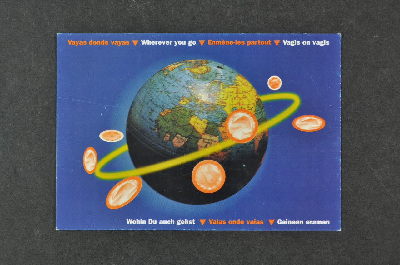 GL / Stop Sida carte postale "Vayas donde vayas..." (Emmène-les partout) Espagne 1998 2003.125.514 Photo Mucem