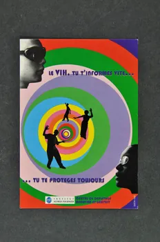 carte postale "Le VIH tu t'informes vite... Tu te protèges toujours" 2003.125.516 Photo Mucem