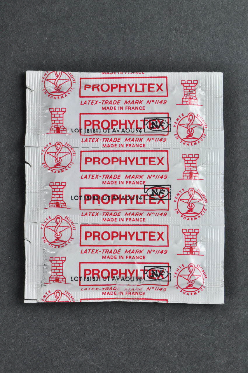 Prophyltex Préservatif "Prophyltex l" France 1994 2003.125.532 Photo Mucem