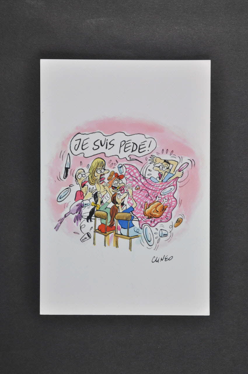 carte postale "Je suis pédé..." (Cuneo) 2003.125.534 Photo Mucem