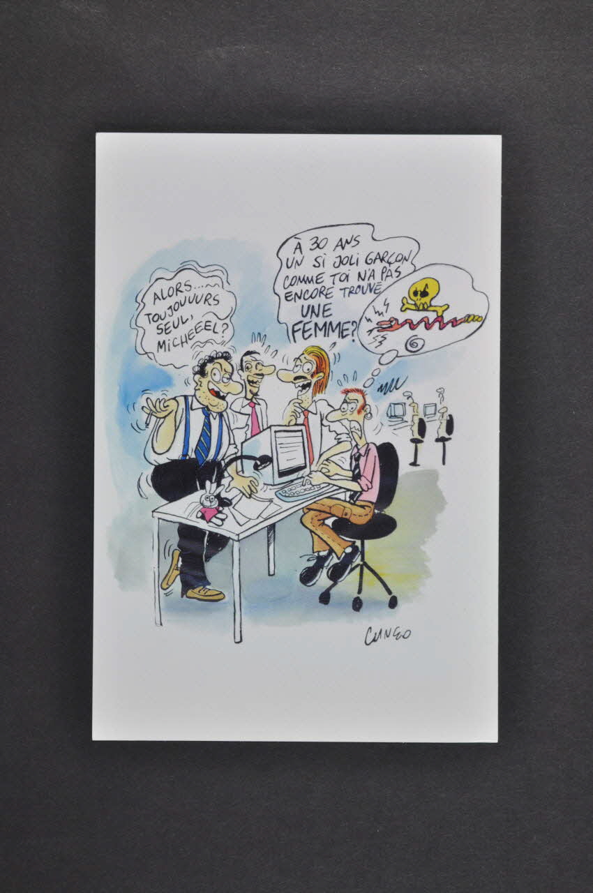 carte postale "Alors.. toujours seul Michel..." (Cuneo) 2003.125.536 Photo Mucem