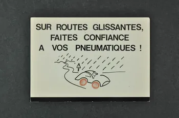 Service Inter Universitaire de Médecine Préventive carte postale "Sur routes glissantes, faites confiance à vos pneumatiques" France 1990 2003.125.540  Photo Mucem