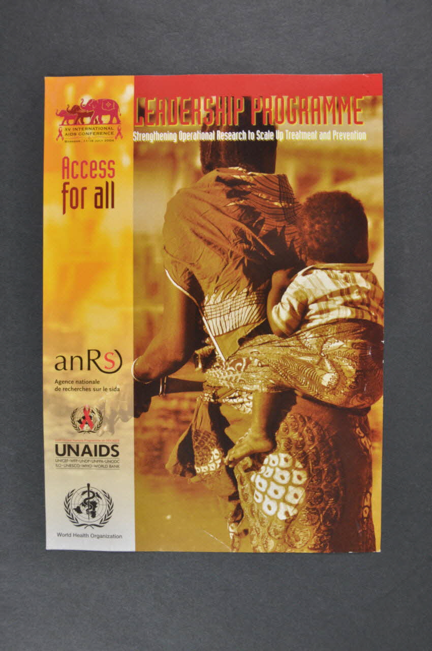 Xv° Conférence Internationale Du Sida INVITATION Strengthening Operational research to scale up treatment and prevention" (Renforcer la recherche opérationnelle pour les traitements et la prévention) International 2004/7 2004.207.156 Photo Mucem